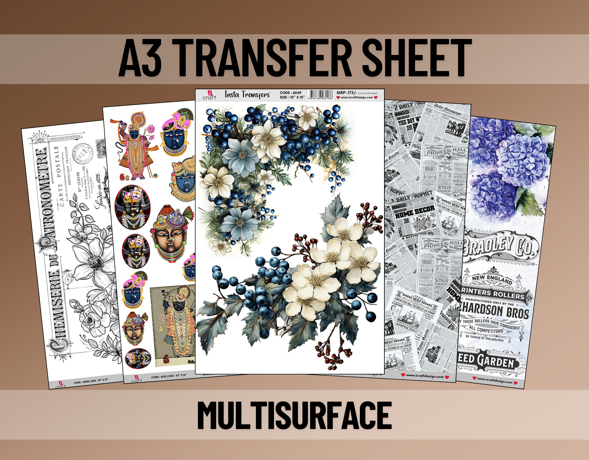 A3 transfer sheets