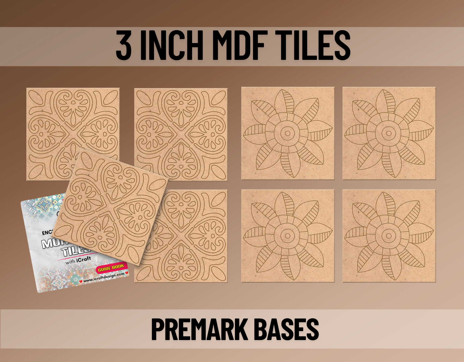 3 INCH MDF TILES