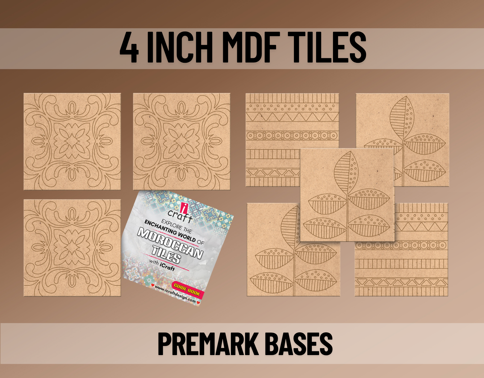 4 INCH MDF TILES