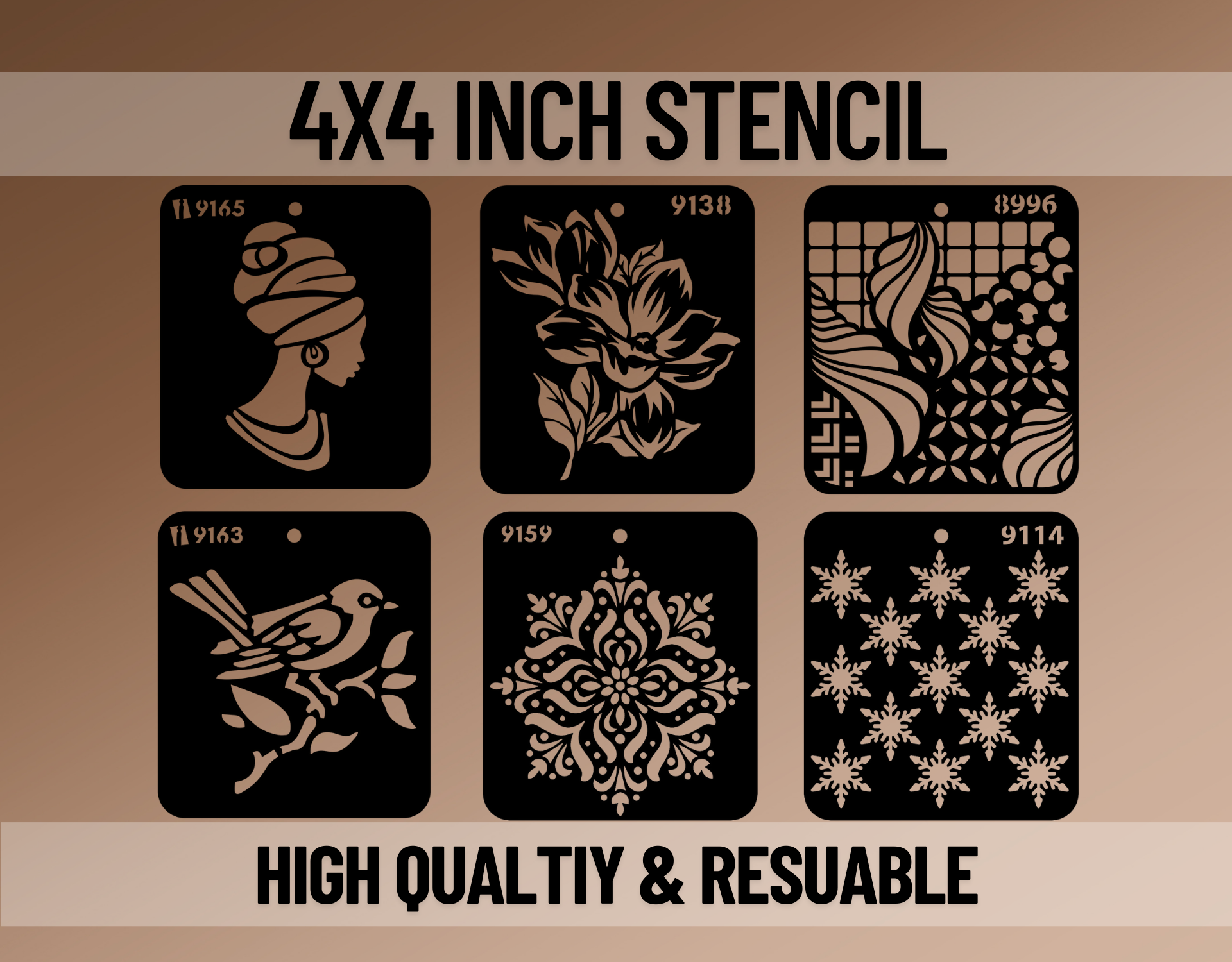 4x4 inch stencils