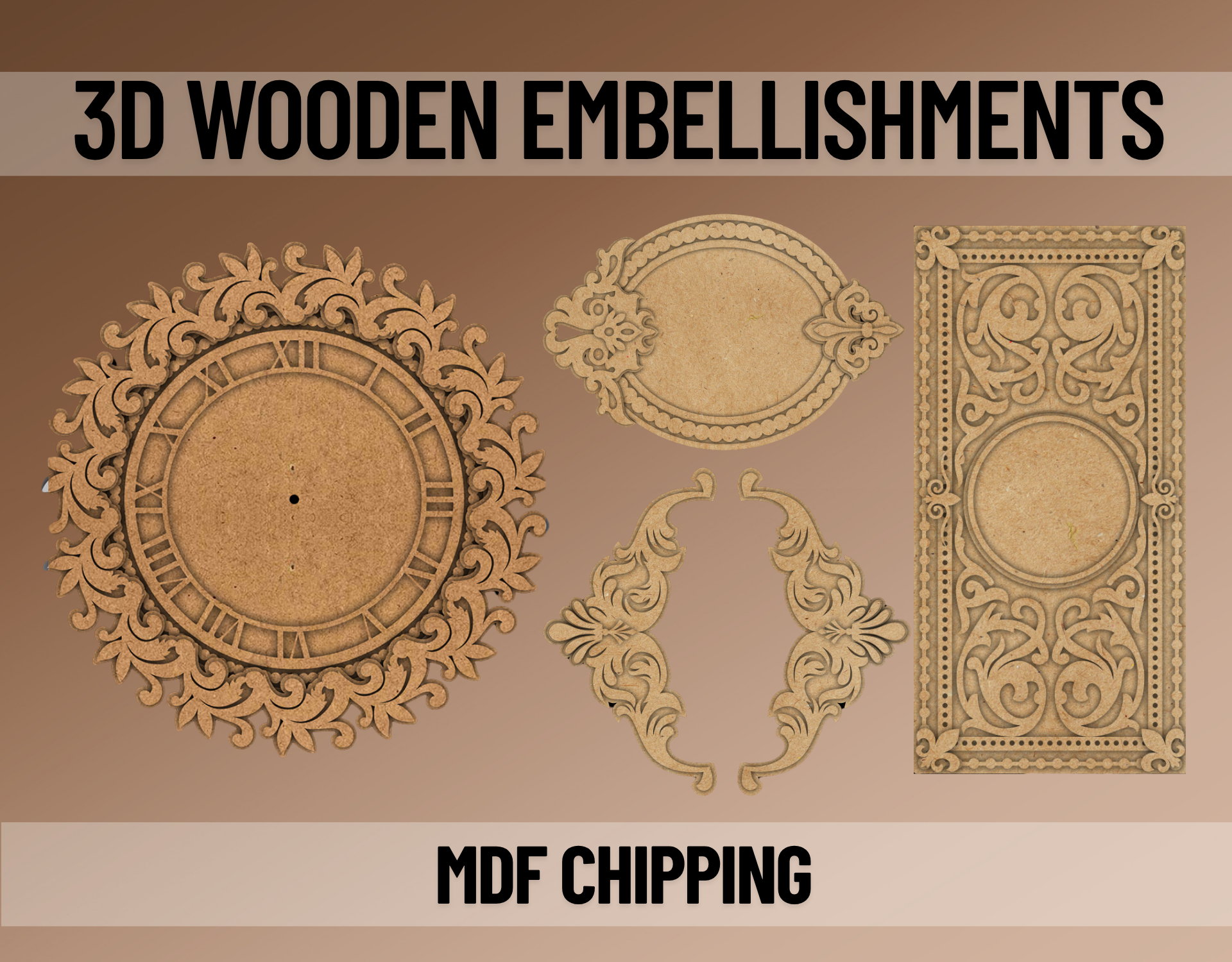 3D Wooden Embellishment