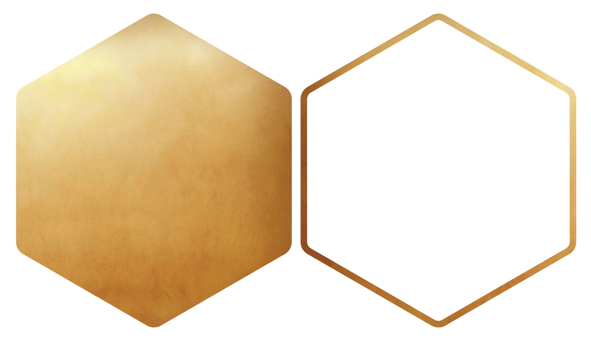 Hexagon coaster with rim