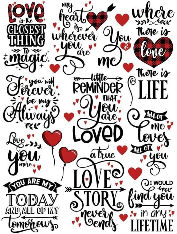 A4 Transfer Sheet Valentine .15