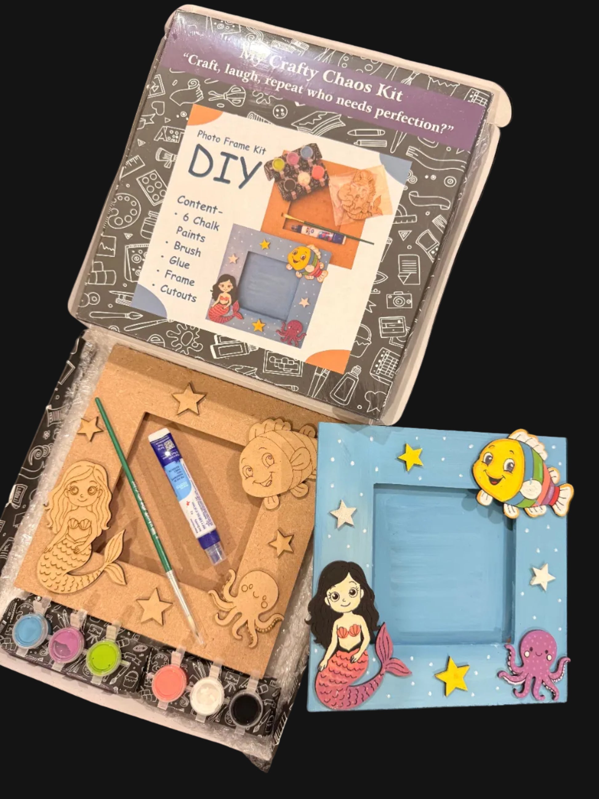 Mermaid photo frame kit