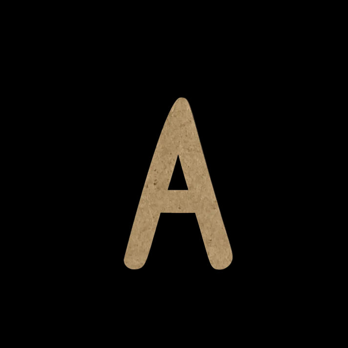 Wooden Embellishment Alphabet-Uppercase A