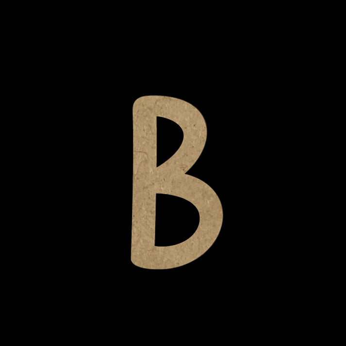 Wooden Embellishment Alphabet-Uppercase B
