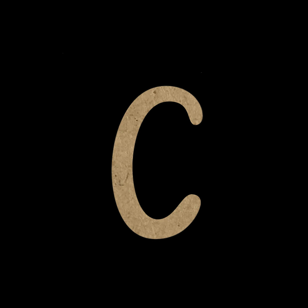 Wooden Embellishment Alphabet-Uppercase C