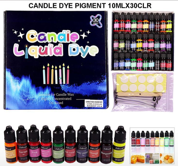 Liquid candle colour set
