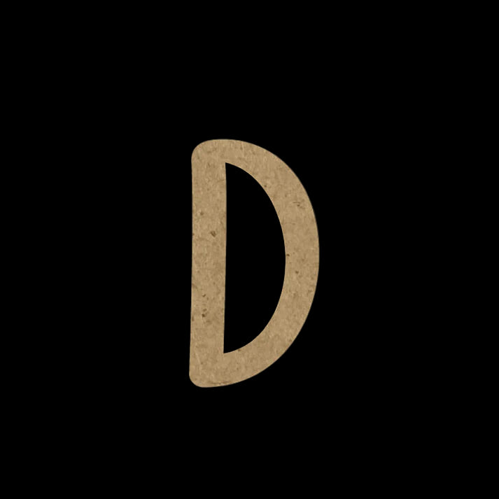 Wooden Embellishment Alphabet-Uppercase D