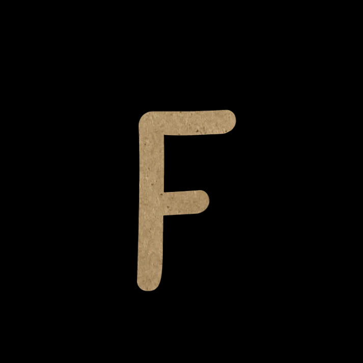 Wooden Embellishment Alphabet-Uppercase F
