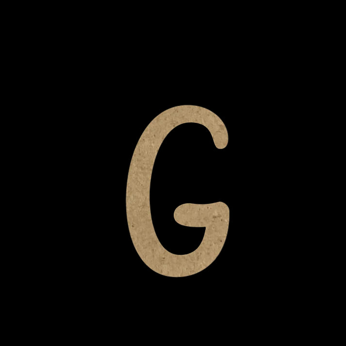 Wooden Embellishment Alphabet-Uppercase G