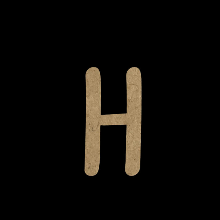 Wooden Embellishment Alphabet-Uppercase H