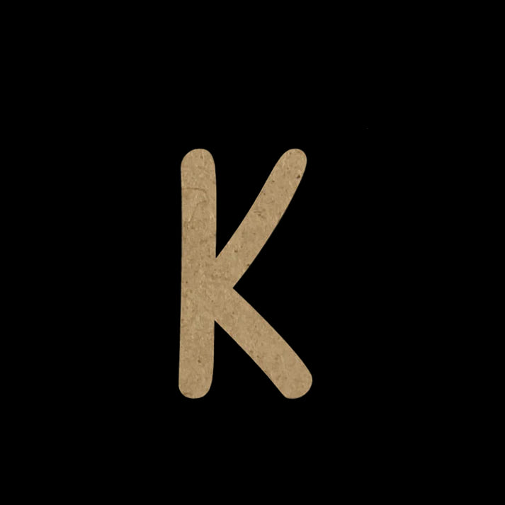 Wooden Embellishment Alphabet-Uppercase K
