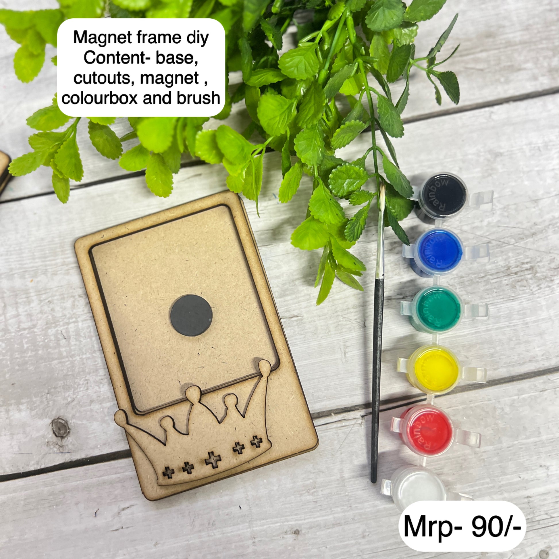 Crown mini frame magnet diy