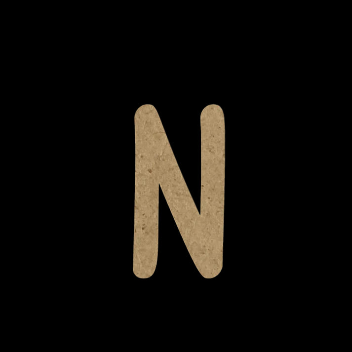 Wooden Embellishment Alphabet-Uppercase N