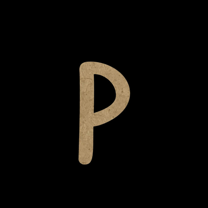 Wooden Embellishment Alphabet-Uppercase P