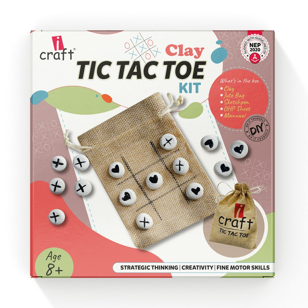 Tic tac toe clay art kit