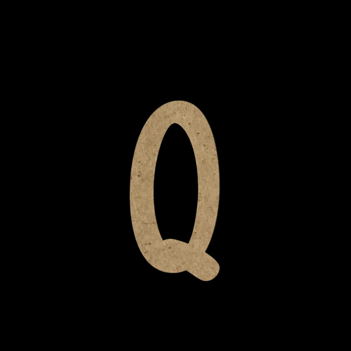 Wooden Embellishment Alphabet-Uppercase Q