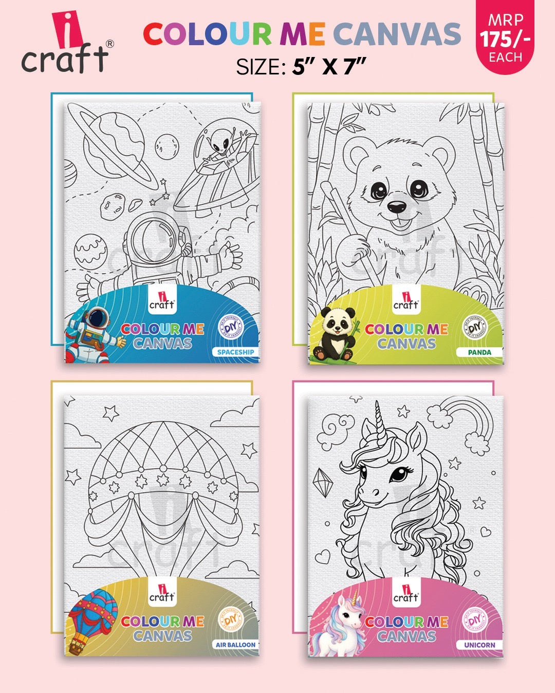Colour me canvas- 5x7 combo