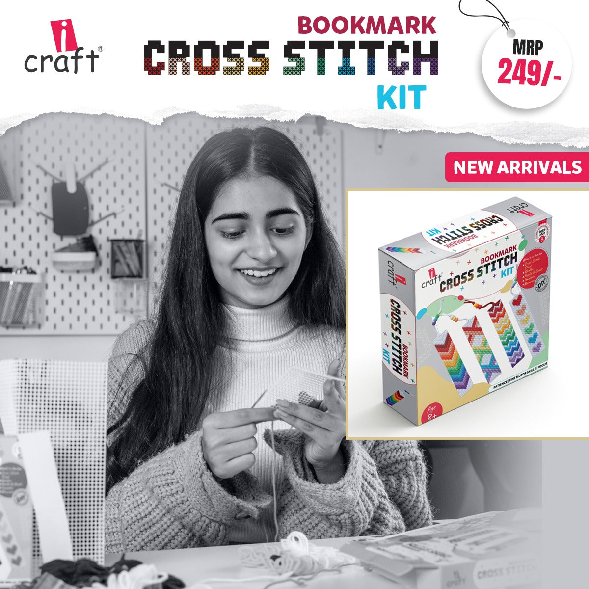 Cross stitch bookmark kit