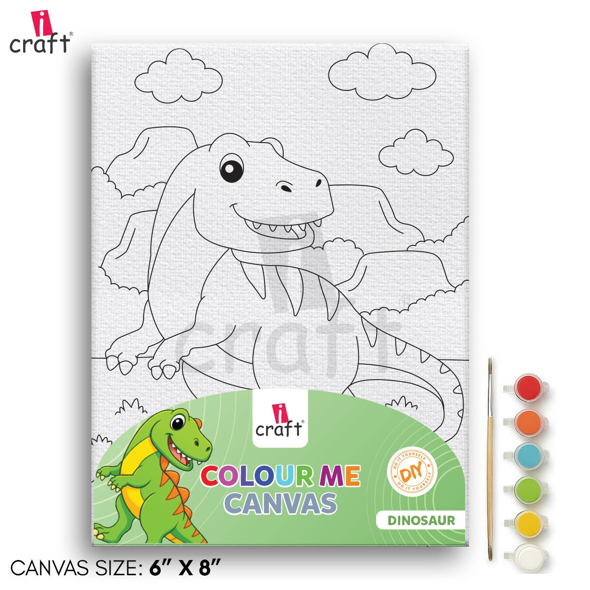 Colour me canvas- Dino