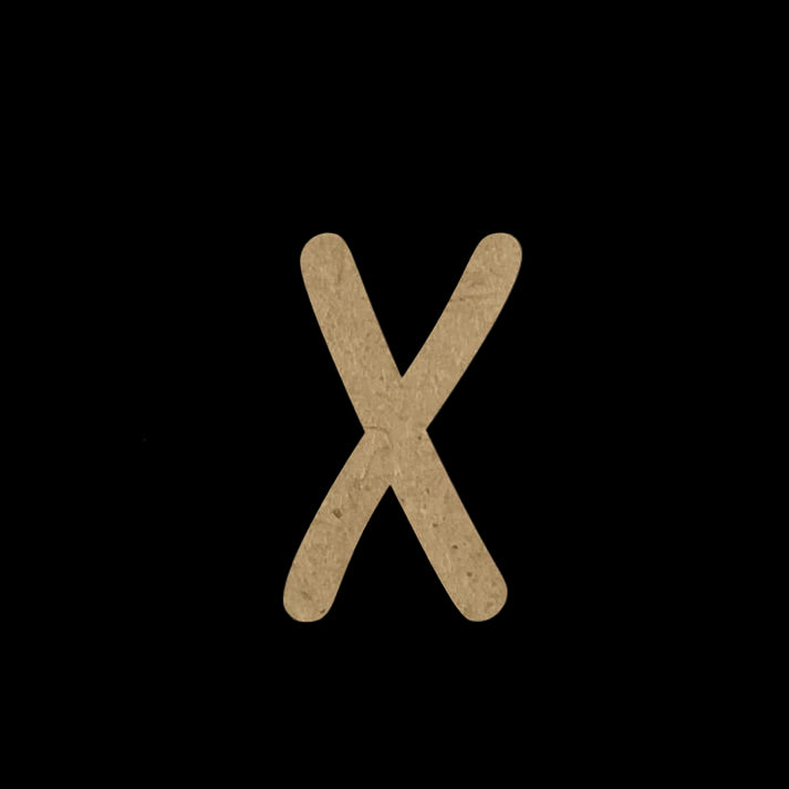 Wooden Embellishment Alphabet-Uppercase X