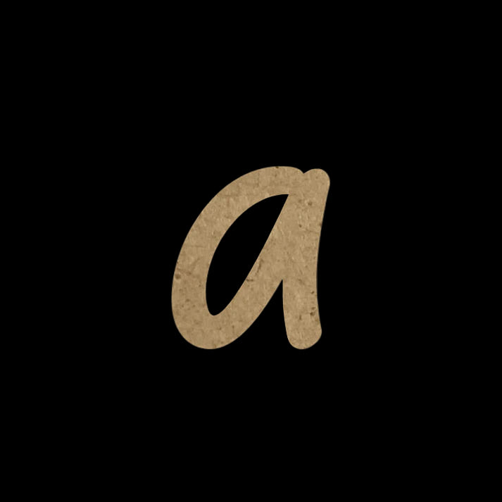 Wooden Embellishment Alphabets-Lowercase a
