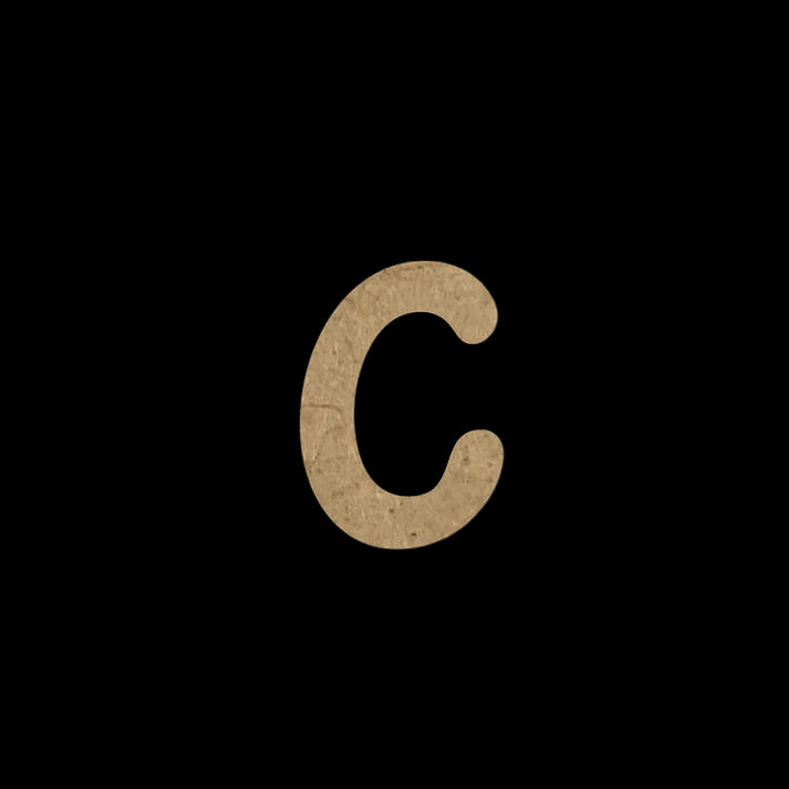Wooden Embellishment Alphabets-Lowercase c