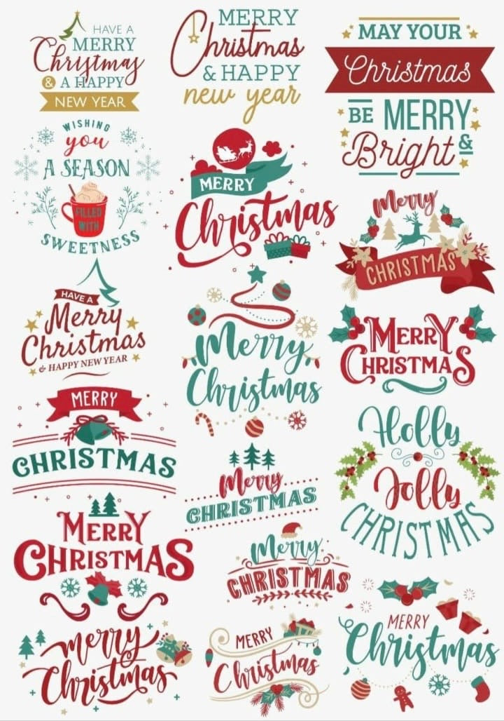 Christmas transfer sheet 3