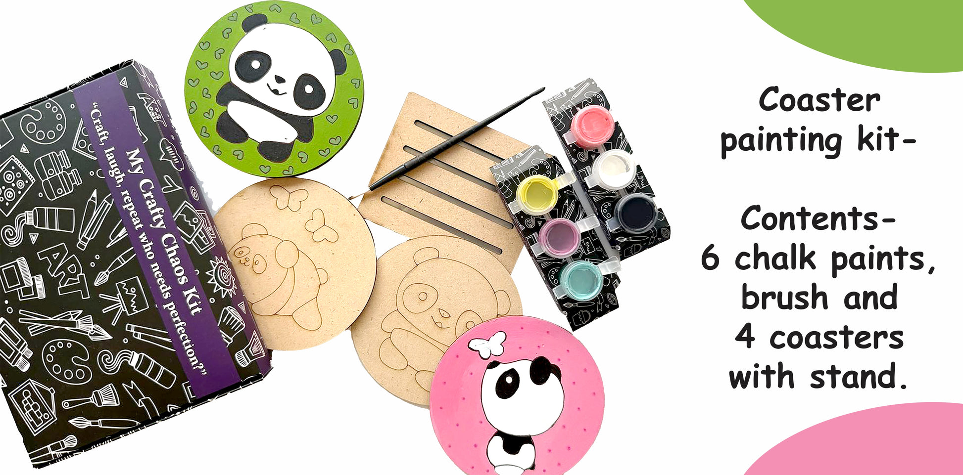 Box coaster kit - Panda