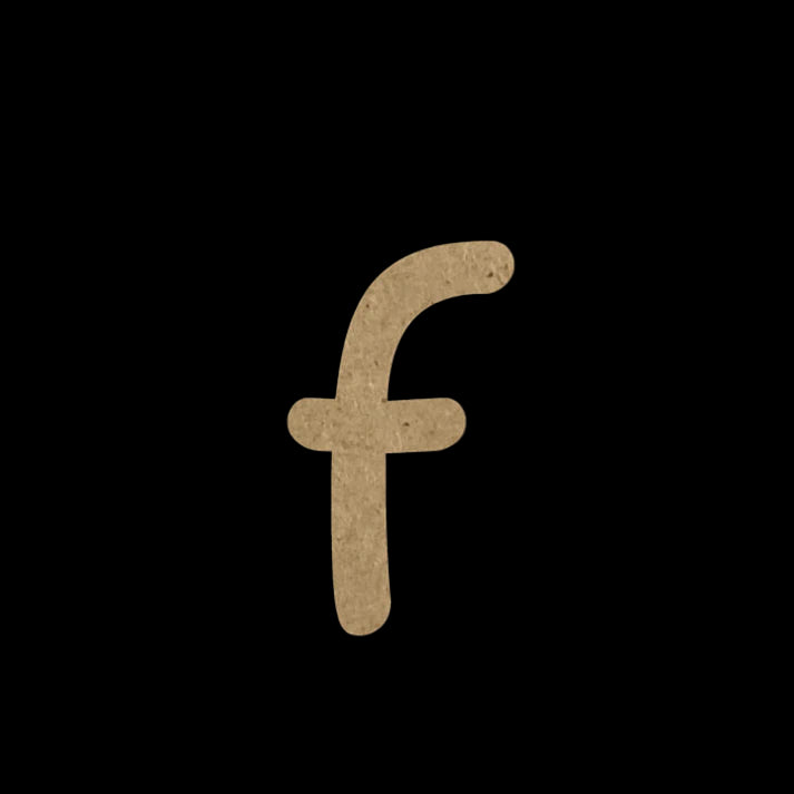 Wooden Embellishment Alphabets-Lowercase f