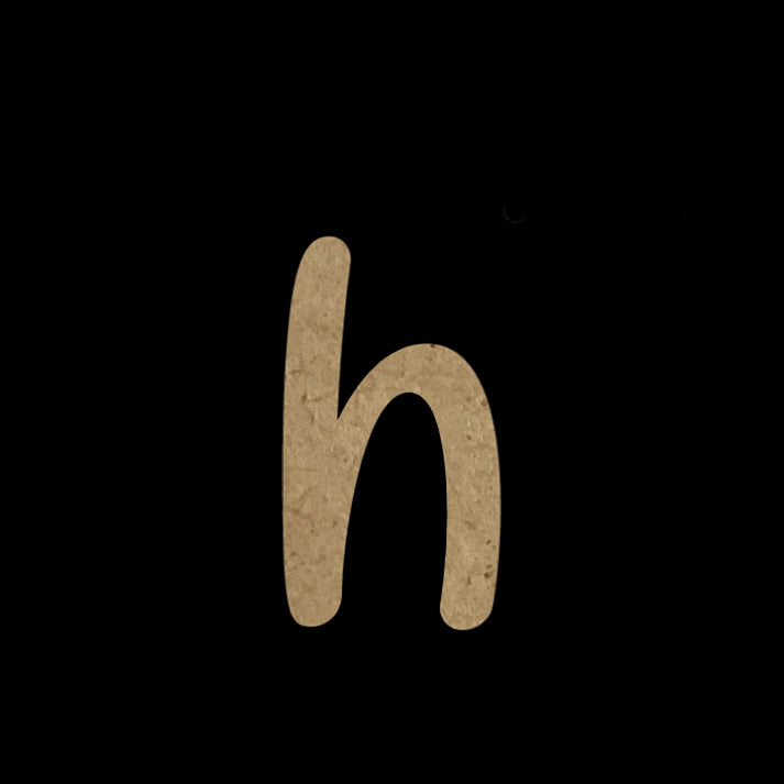 Wooden Embellishment Alphabets-Lowercase h