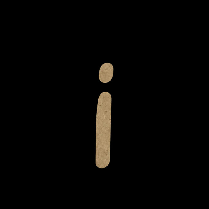 Wooden Embellishment Alphabets-Lowercase i