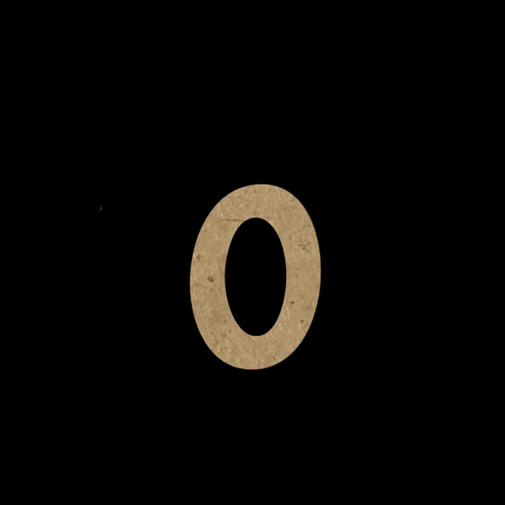 Wooden Embellishment Alphabets-Lowercase o