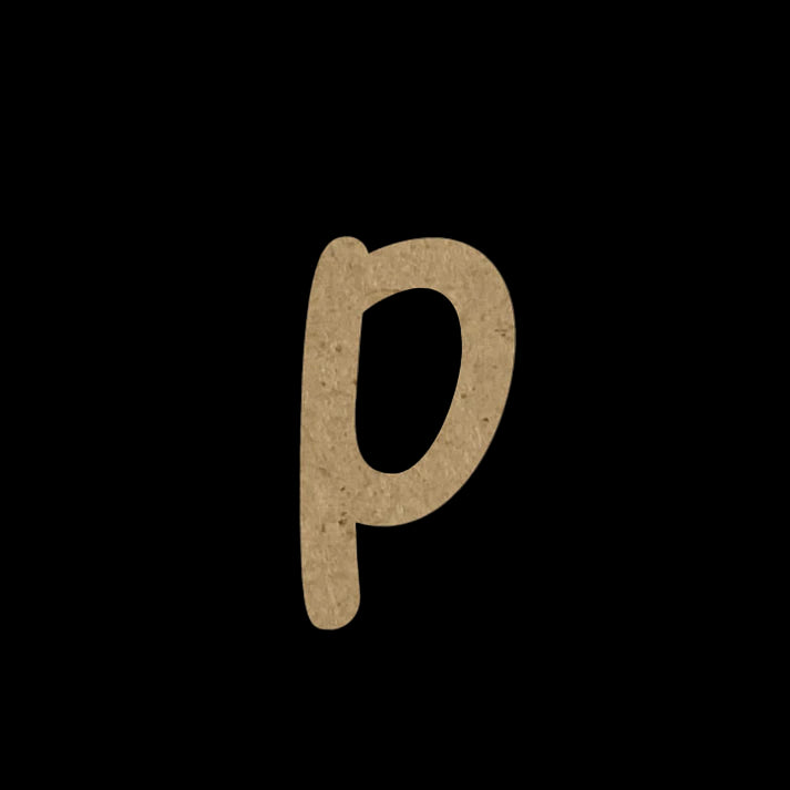 Wooden Embellishment Alphabets-Lowercase p