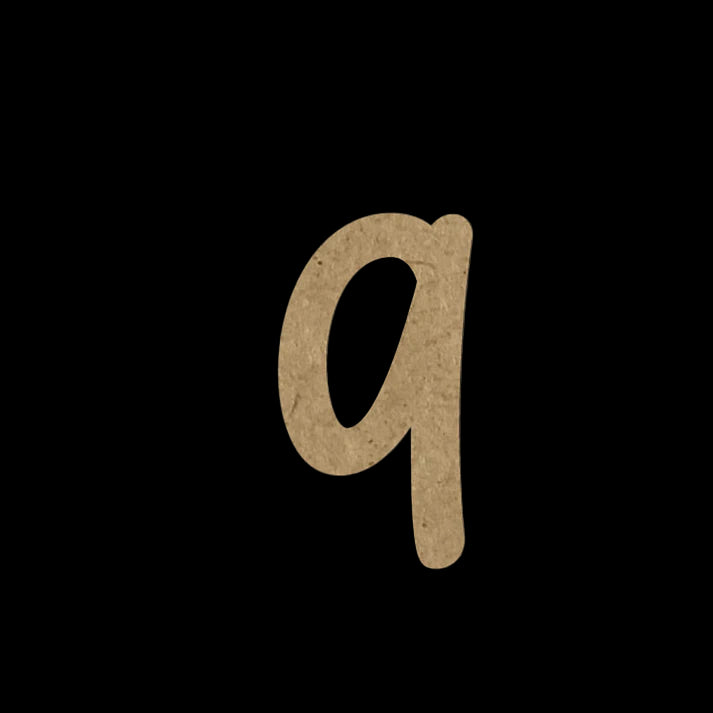 Wooden Embellishment Alphabets-Lowercase q