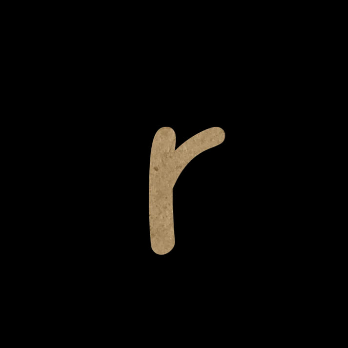 Wooden Embellishment Alphabets-Lowercase r