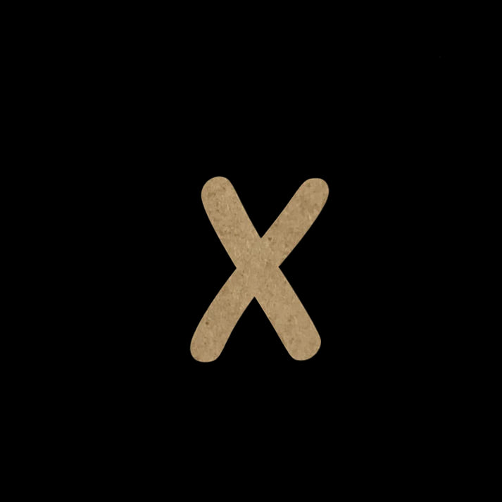 Wooden Embellishment Alphabets-Lowercase x