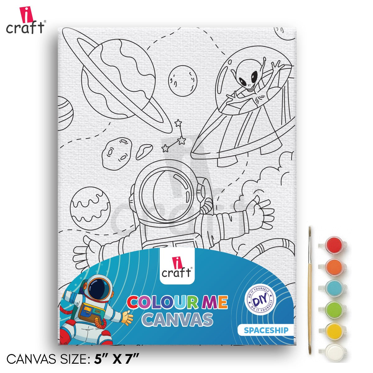 Colour me canvas- spaceship