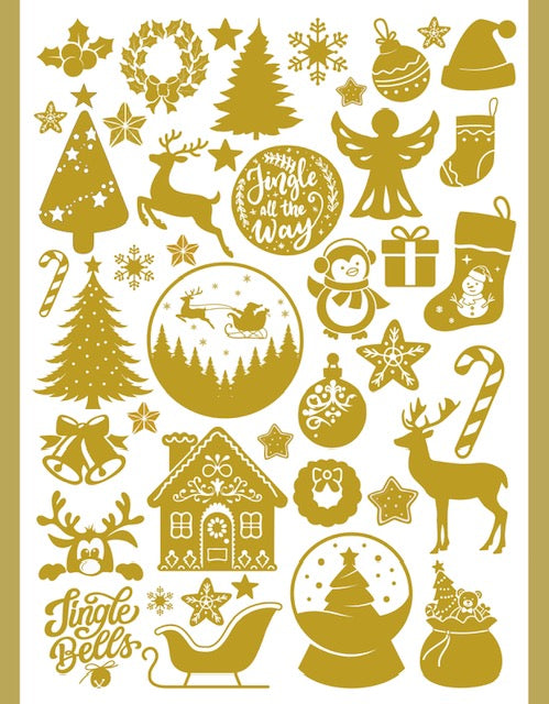 Christmas metallic transfer sheet 9
