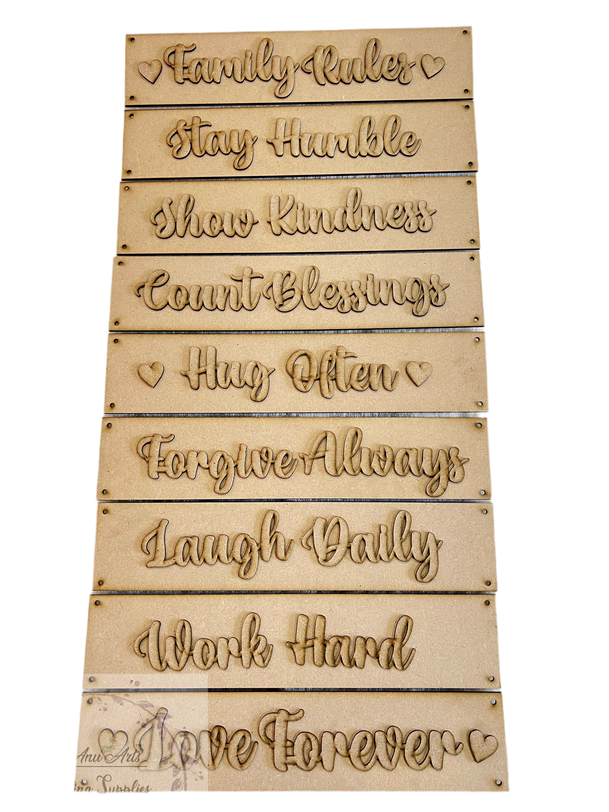 Family rules hanging set