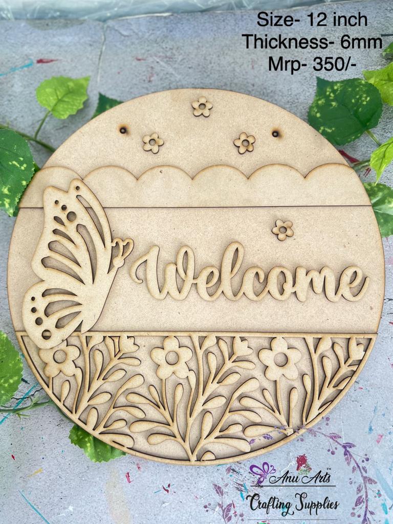 Butterfly welcome plank