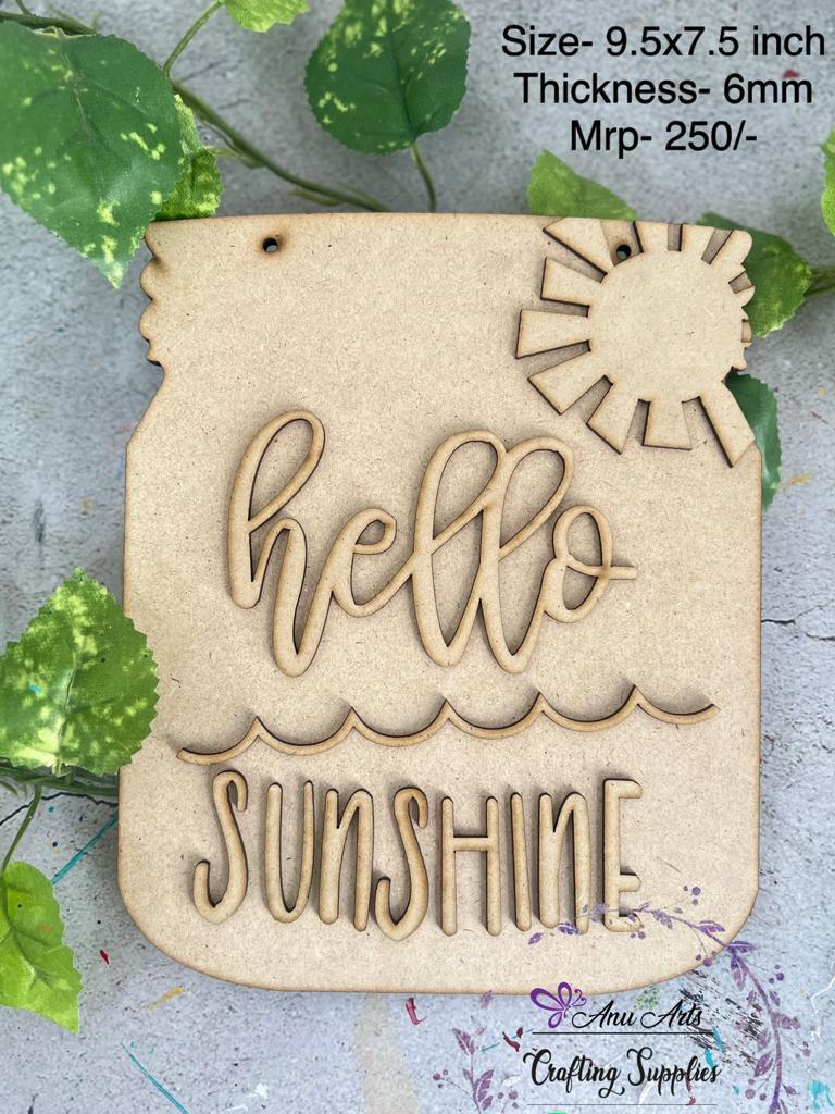 Hello sunshine jar hanging