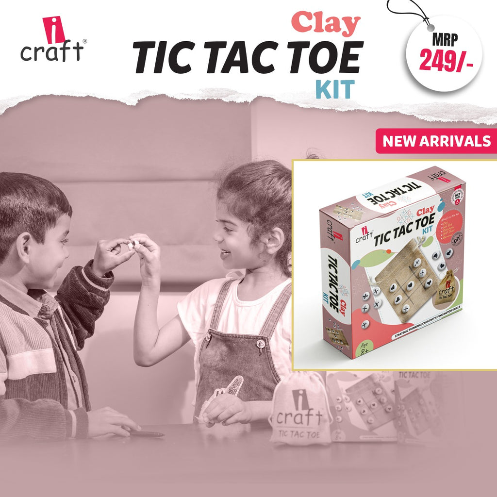 Tic tac toe clay art kit
