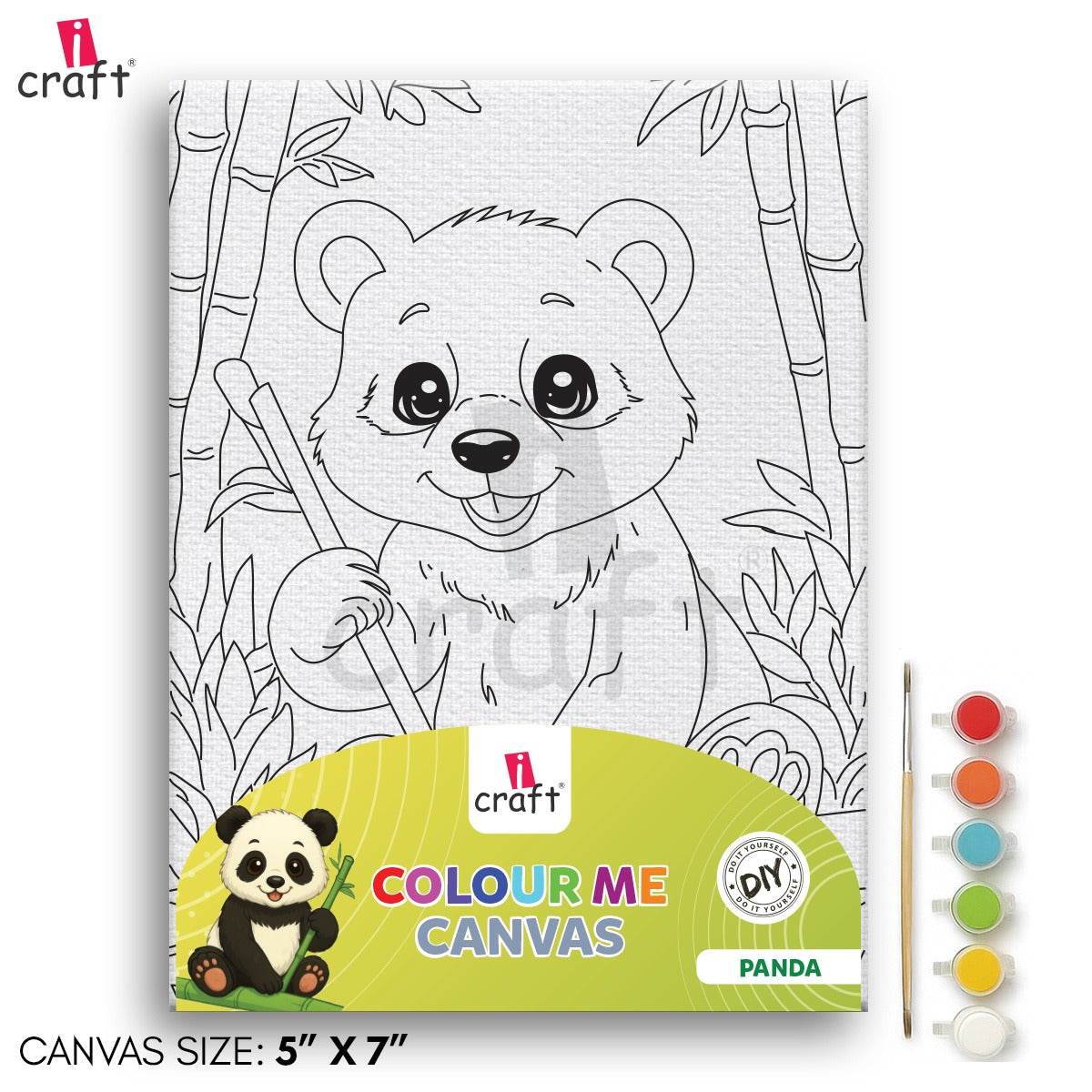 Colour me canvas- panda