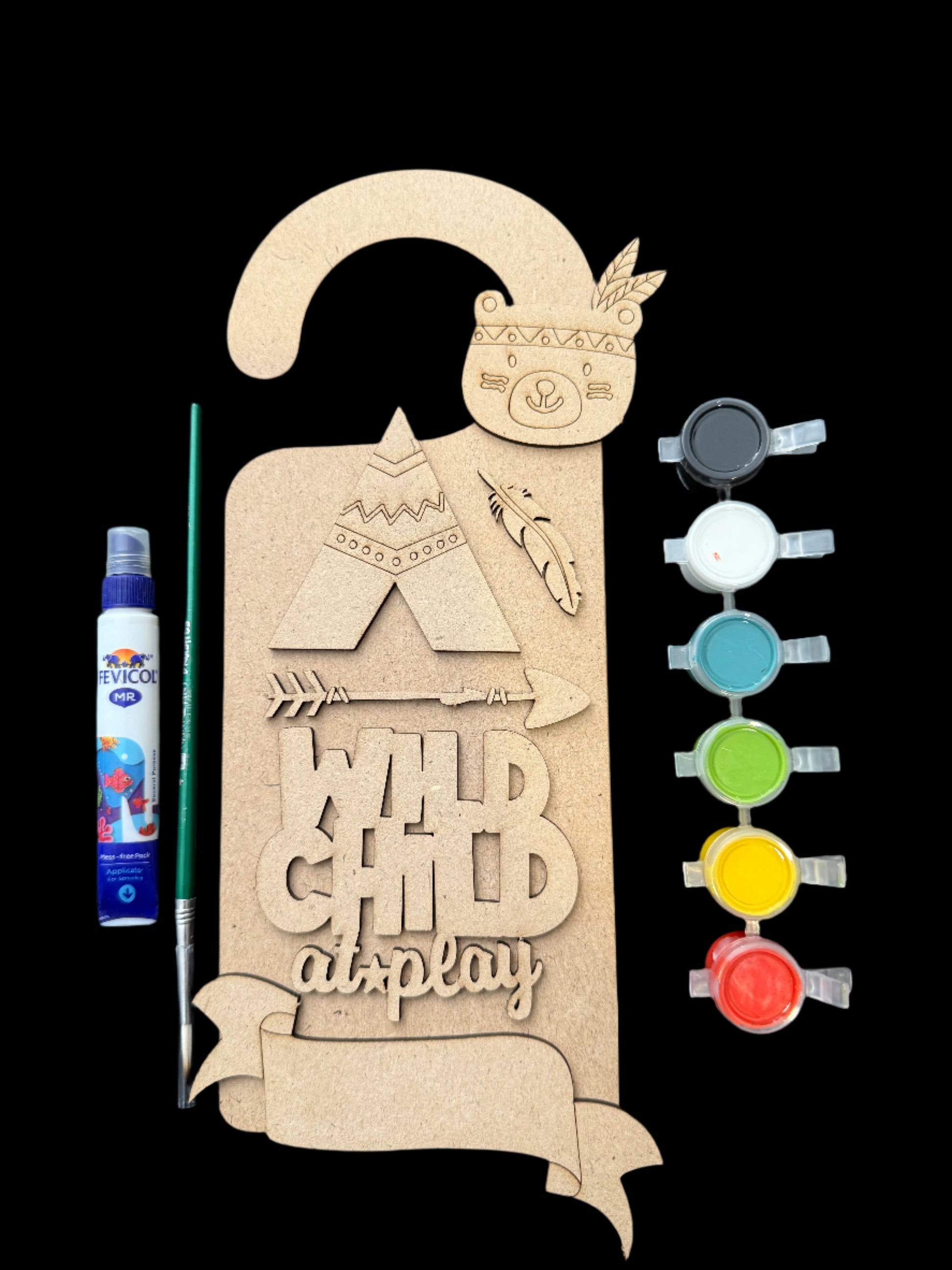 Wild child at play - door hanger kit