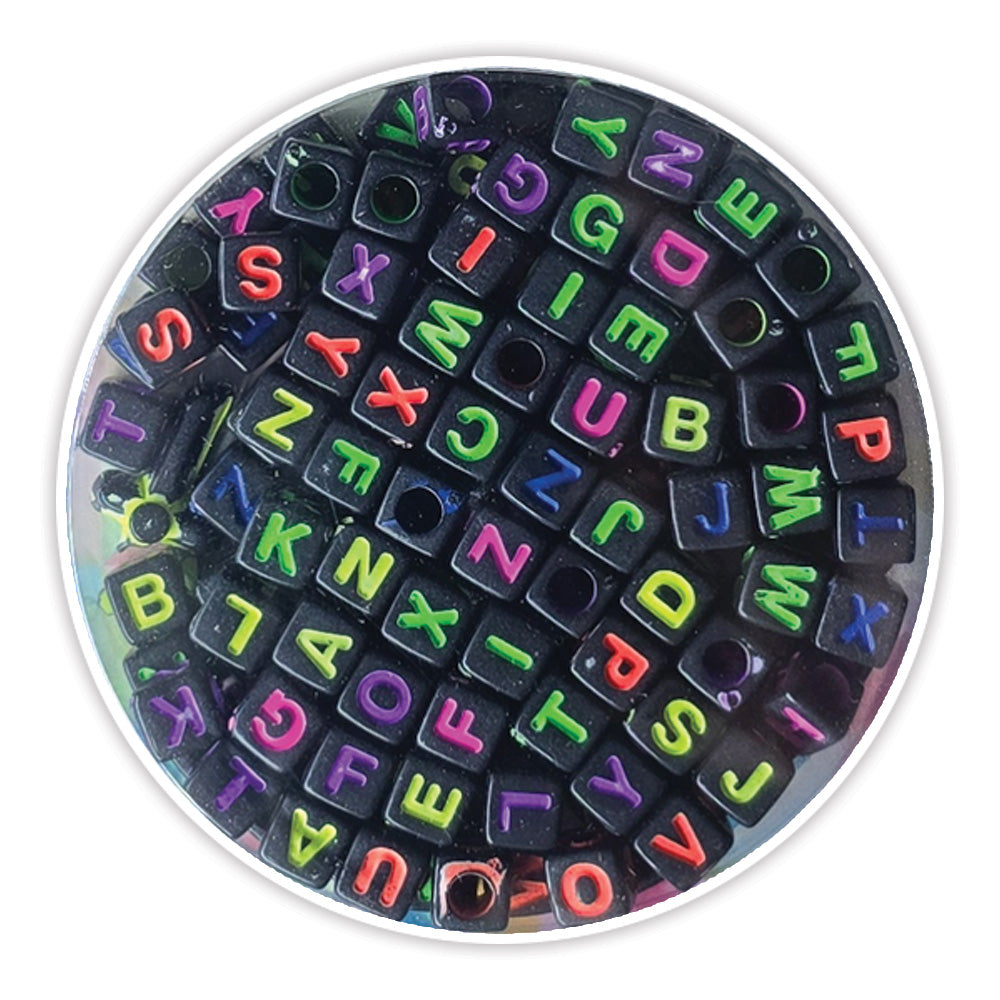 Cube alphabet neon