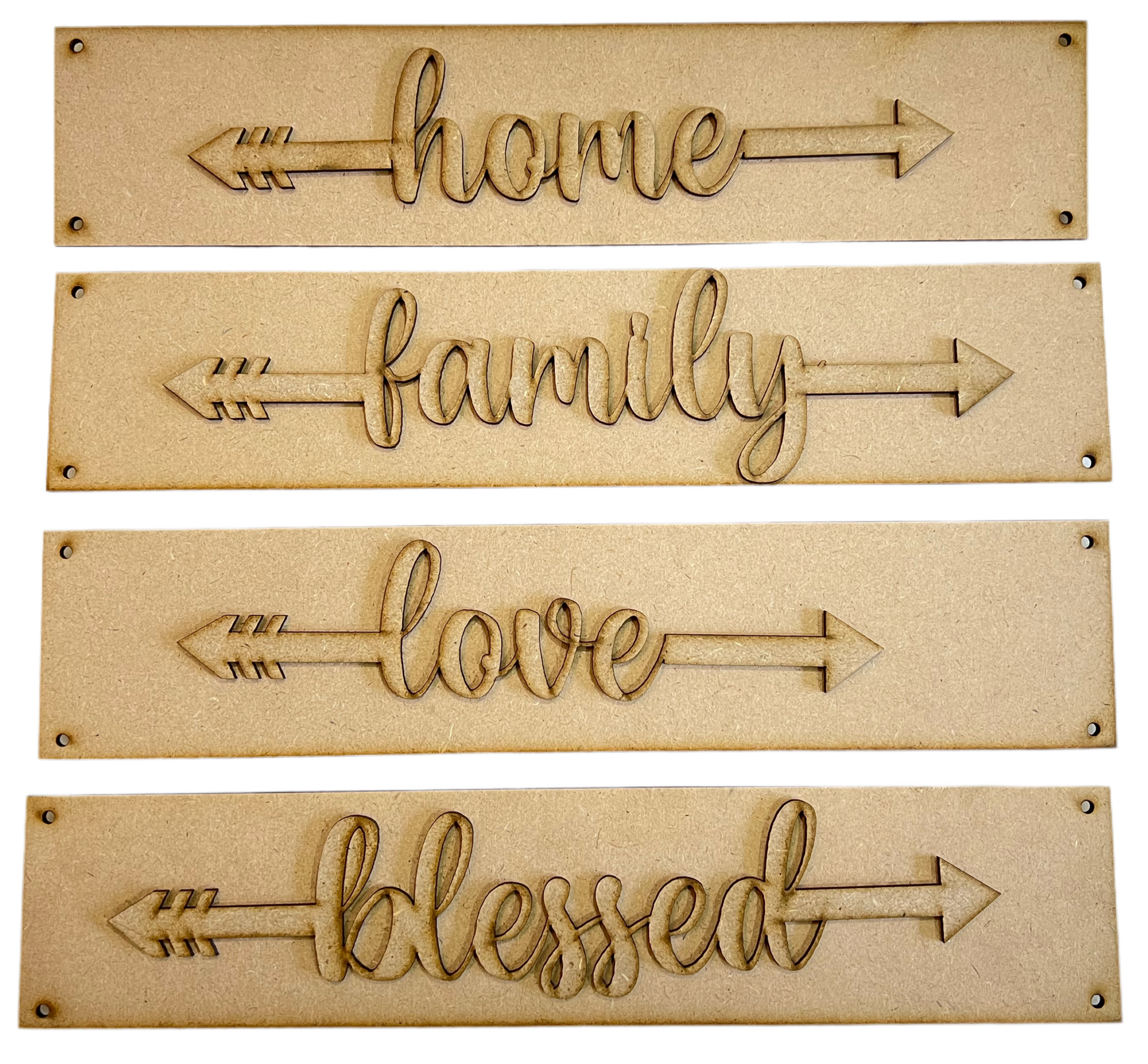 Arrow letter hanging set