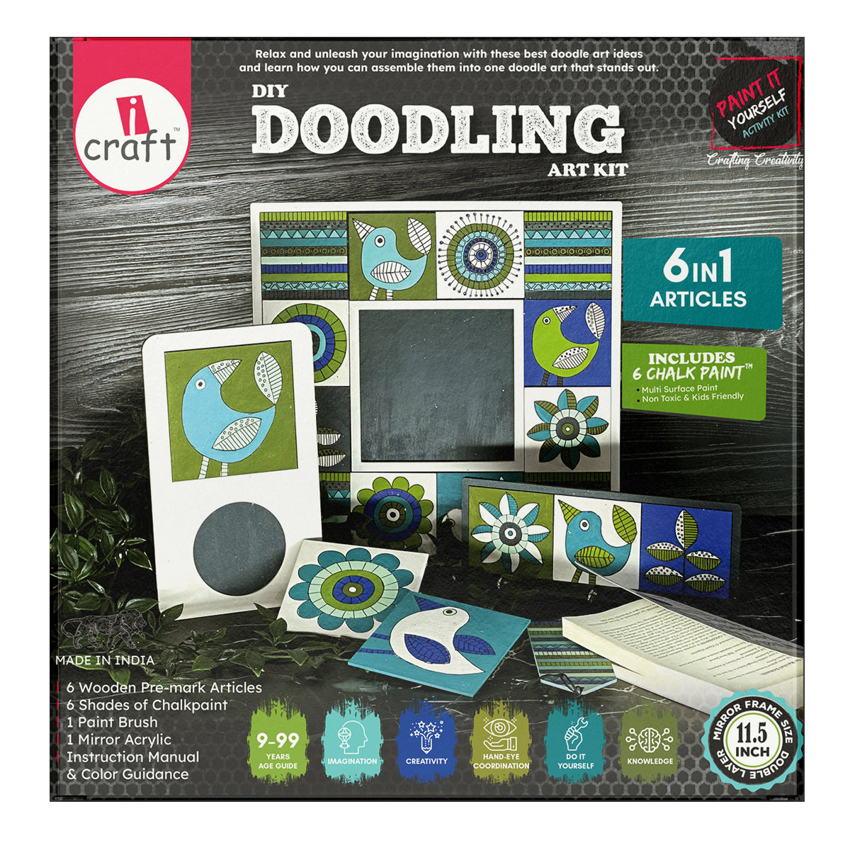 6 in 1 Doodling art home decor kit