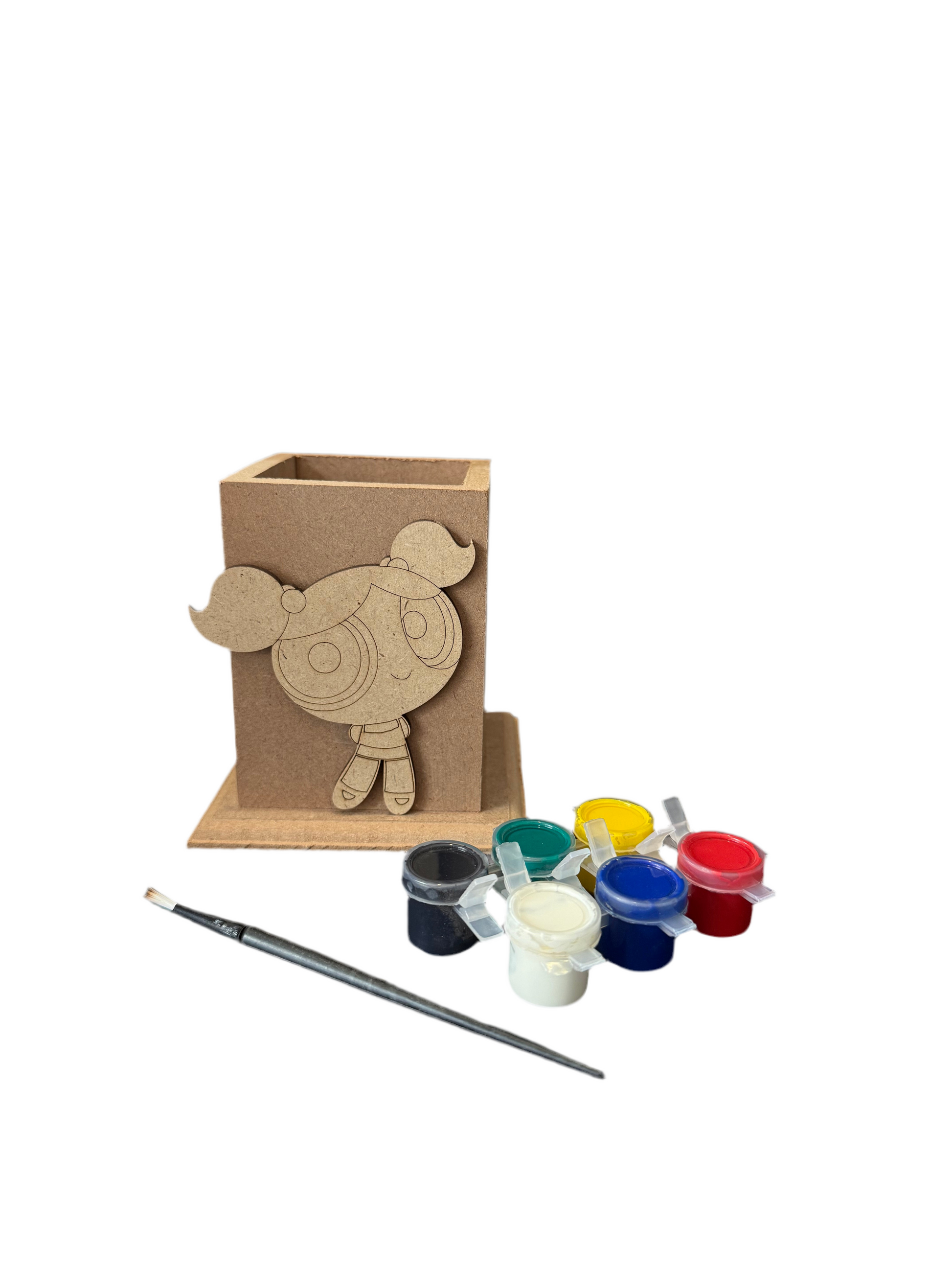 Power puff pen stand